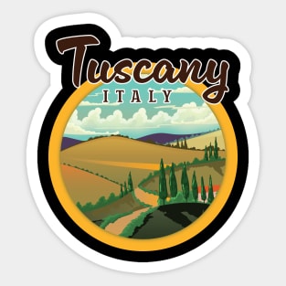 Tuscany Italy travel logo Sticker
